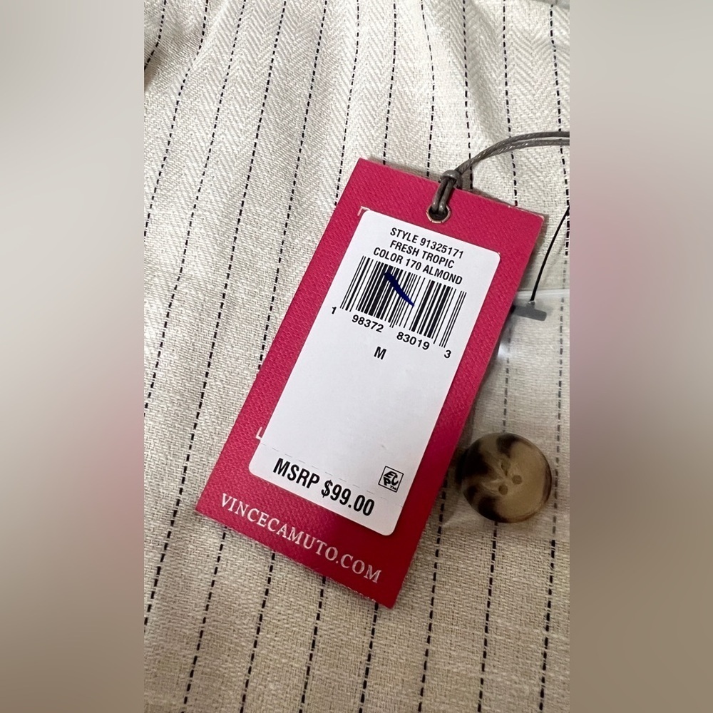 Vince Camuto Almond and black Pinstripe Vest - Picture 5 of 10